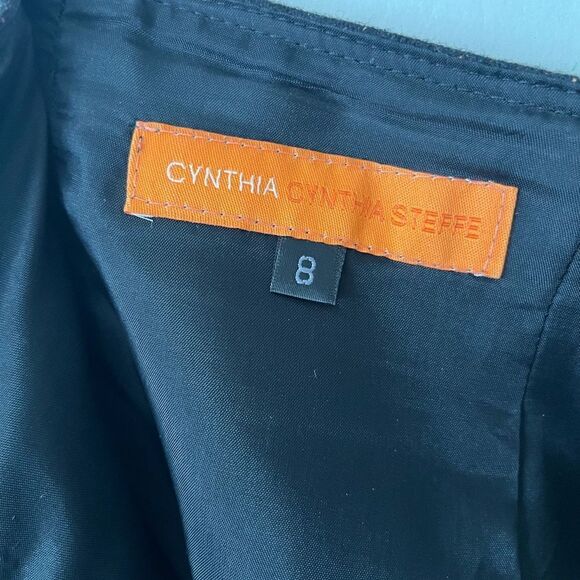 Cynthia Steffe Midi Wool Blend Black Buckled Skirt Size 8 - Picture 7 of 8